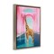 Stupell Industries Glam Giraffe with Pink Arches Floating Frame, design by Ziwei Li